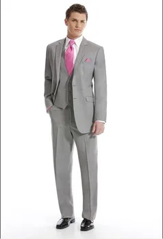 

Hot Sale Groom Tuxedo Groomsmen Notch Lapel Wedding/Dinner/Evening Suits Best Man Bridegroom costume homme italien