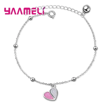 

New Latest 925 Sterling Silver Jewelry For Girl Romantic Heart Shape Pendant Party/Wedding Accessories Anniversary Gift
