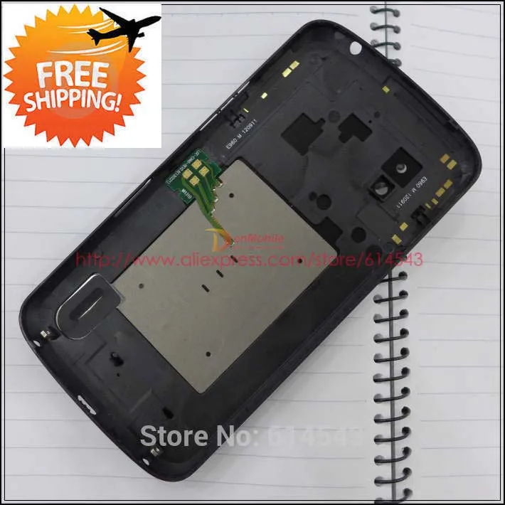Задняя крышка корпуса для оригинального LG Optimus E960 Google Nexus 4 с NFC кабелем Черная