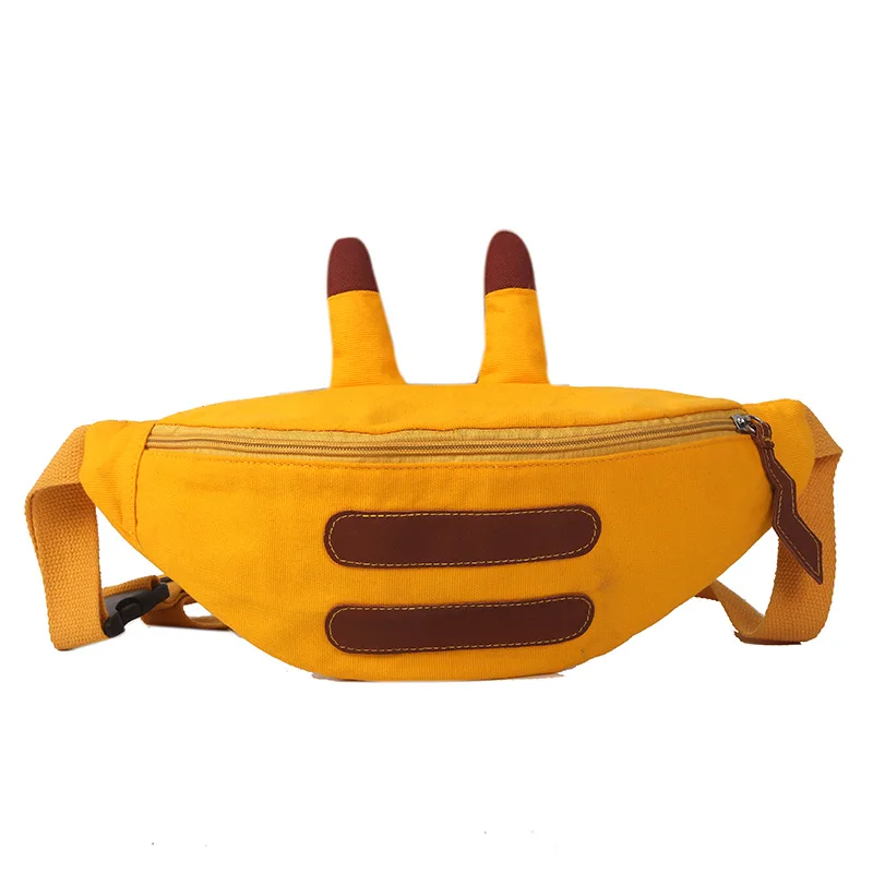 

Pokemon Pikachu Waist Bag Female Belt Anime Canvas Chest Handbag Unisex Fanny Pack Ladies Waist Pack Belly Bags Purse