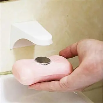 

New Hot Home Bathroom Magnetic Soap Holder Container Dispenser 7 Colors Wall Attachment Adhesion Soap Dishes