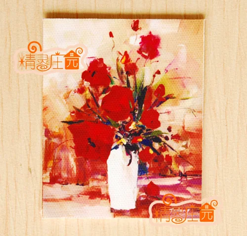 Mini dollhouse Mini furniture model of the beautiful art of oil paintings hanging paintings gorgeous thick