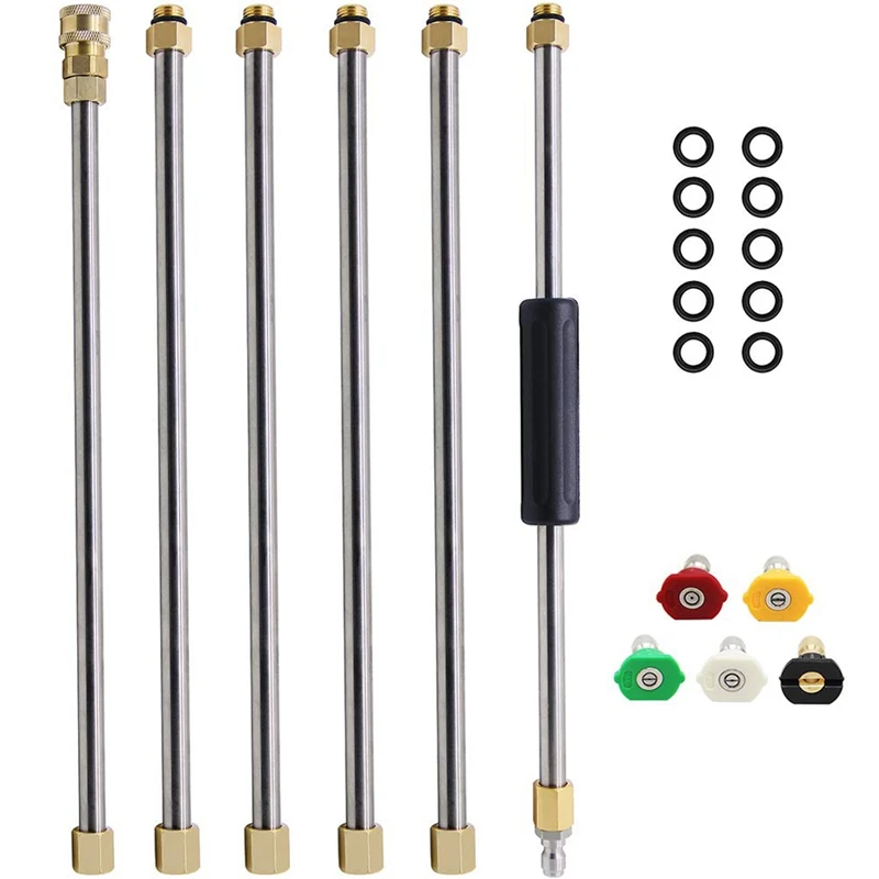 

90 Inch Universal Wand Set Car Washing Pressure Washer Wand Extension, Replacement Lance Power Washer Lance 1/4Inch Thread Qui