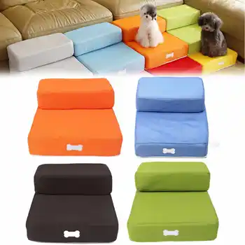 

Pet Dog Jump Stairs Foldable Mesh Dog Ramp 2 Steps Ladder for Small Dogs Puppy Cat Bed Cushion Mat Mattress Breathable Mesh