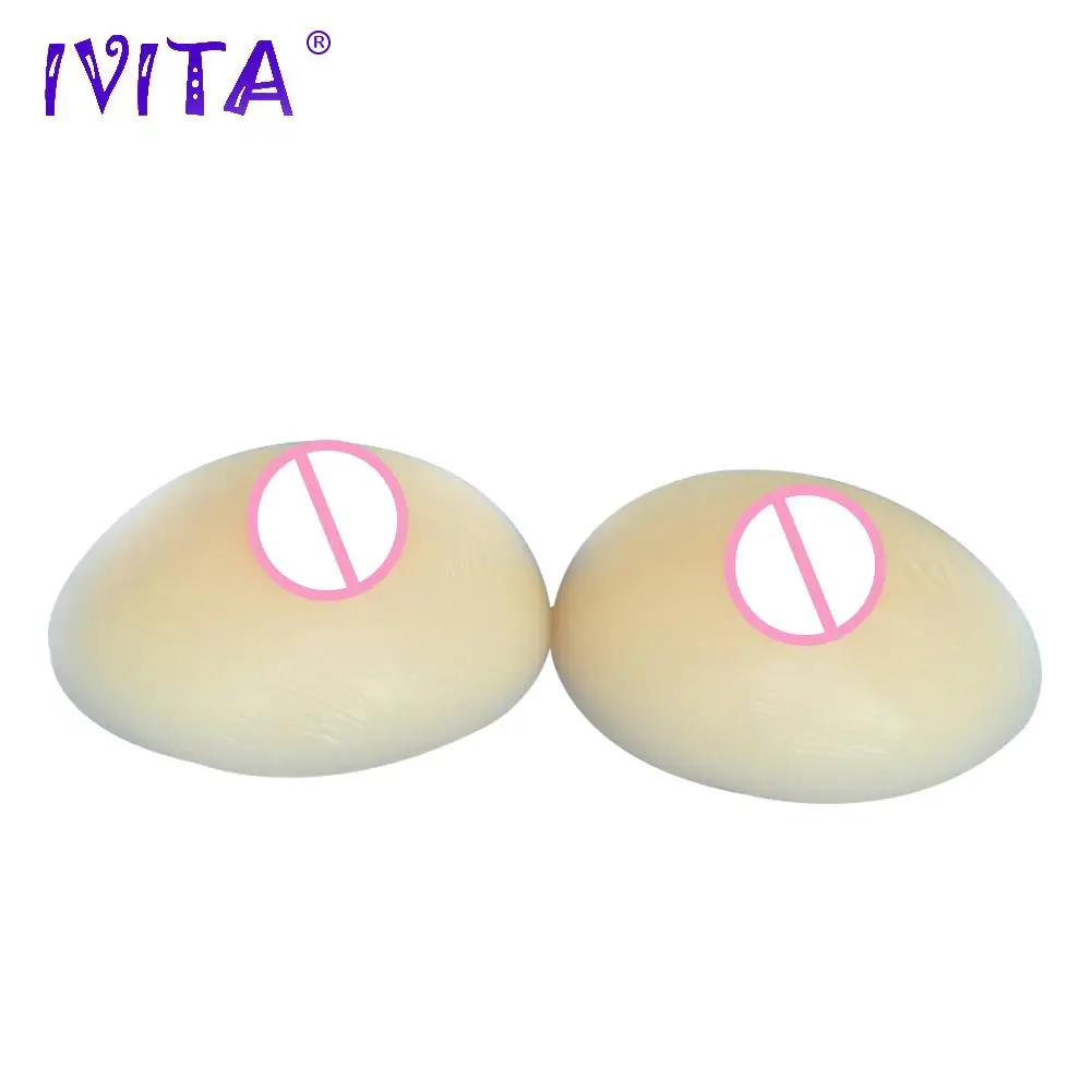

IVITA 2000g/pair Round Realistic Artificial Breasts False Fake Boobs Silicone Breast Forms For Women's Flat Chest Mastectomy