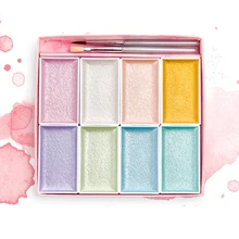 Цветок благоприятный жемчуг многоцветный Твердые пигментные акварельные краски пигмент минеральный пигмент рок акварель Paintin