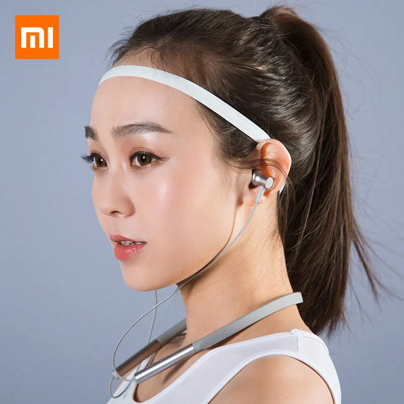  Xiaomi Bluetooth Neckband Collar Earphone Sport Wireless Headset Magnetic With Mic Hybrid Dual Driv