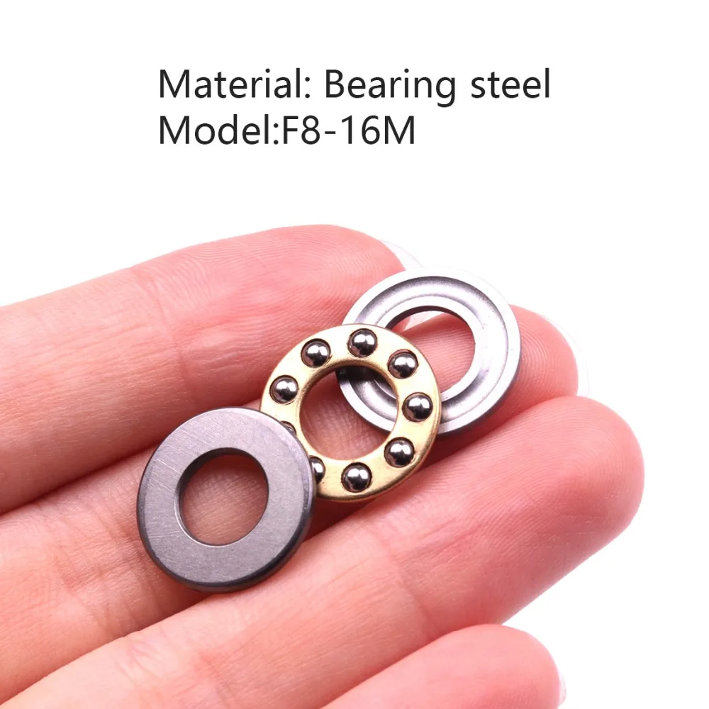 4Pcs High Precision Miniature Thrust Ball Bearings F8/F9/F10 Metal Axial Ball Bearing Set 8mm/9mm/10mm for Hardware Accessories