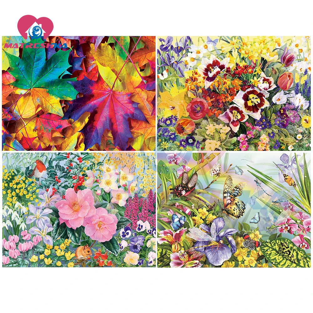 Diamond Embroidery Flowers Diamond Painting Full square drill Cross