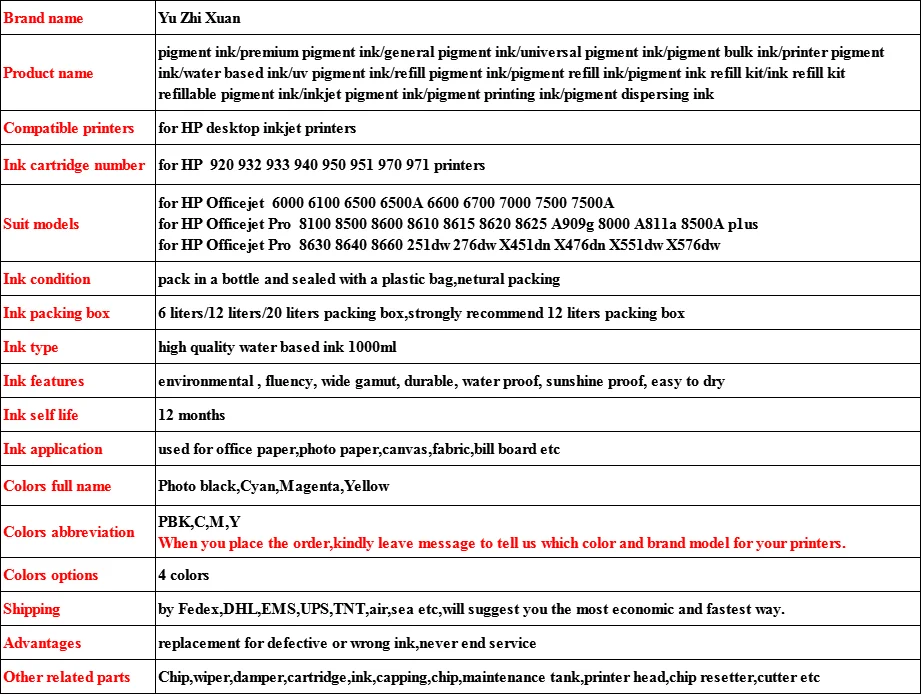 1000 мл многоразовый нагреваемый пигментные чернила для hp Officejet Pro 251dw 276dw X451dn X476dn X551dw X576dw пигмент набор для наполнения чернил пигментные чернила