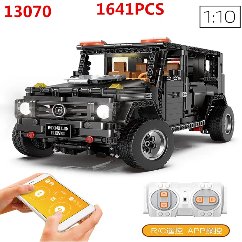 

AWD Wagon MOC-2425 SUV G5500 Drift APP Remote LED Control Car Racing Building Blocks Bricks Kids DIY Toy Gifts 13070