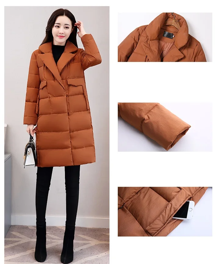 Женское зимнее пальто, продукт, женское базовое пальто, Высококачественная хлопковая одежда, пальто, Модное теплое элегантное хлопковое пальто 918