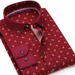 2019 модная мужская Цветочная рубашка весна осень с длинным рукавом рубашка мужская одежда рубашки классический отложной воротник Chemise Homme