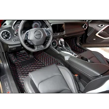 Lsrtw2017 волокна кожаные автомобильные коврики для chevrolet camaro аксессуарами
