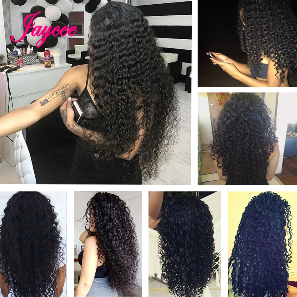 Malaysian Deep Curly Lace Frontal Closure With Bundles Non Remy Human Hair Bundles With Closure Cheveux Naturels Avec Closure Malaysian Deep Curly Lace Frontal Closure With Bundles Non Remy Human Hair Bundles With Closure Cheveux Naturels Avec Closure