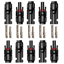 Lot de 5 paires de connecteurs PV mâles et femelles 30A 1000V, 2.5/4/6 mm2, pour panneaux solaires d'occasion