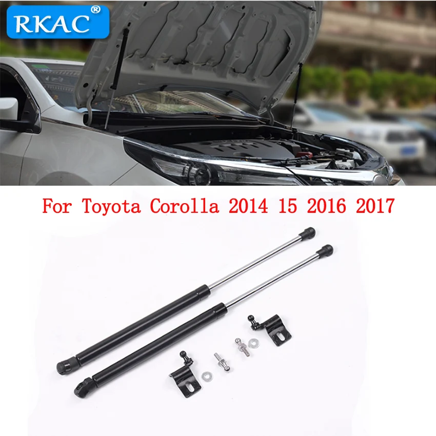 Для Toyota Corolla 2014 15 2016 2017 нержавеющая сталь черная опорная часть крышки двигателя