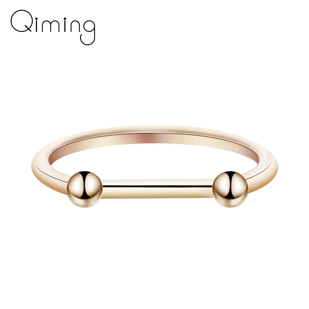 Chemistry Molecule Bead Bar Infinity Rings Women Simple Geometric Knuckle Finger Toe Birthday Jewelry Collar Bague Femme | Украшения и