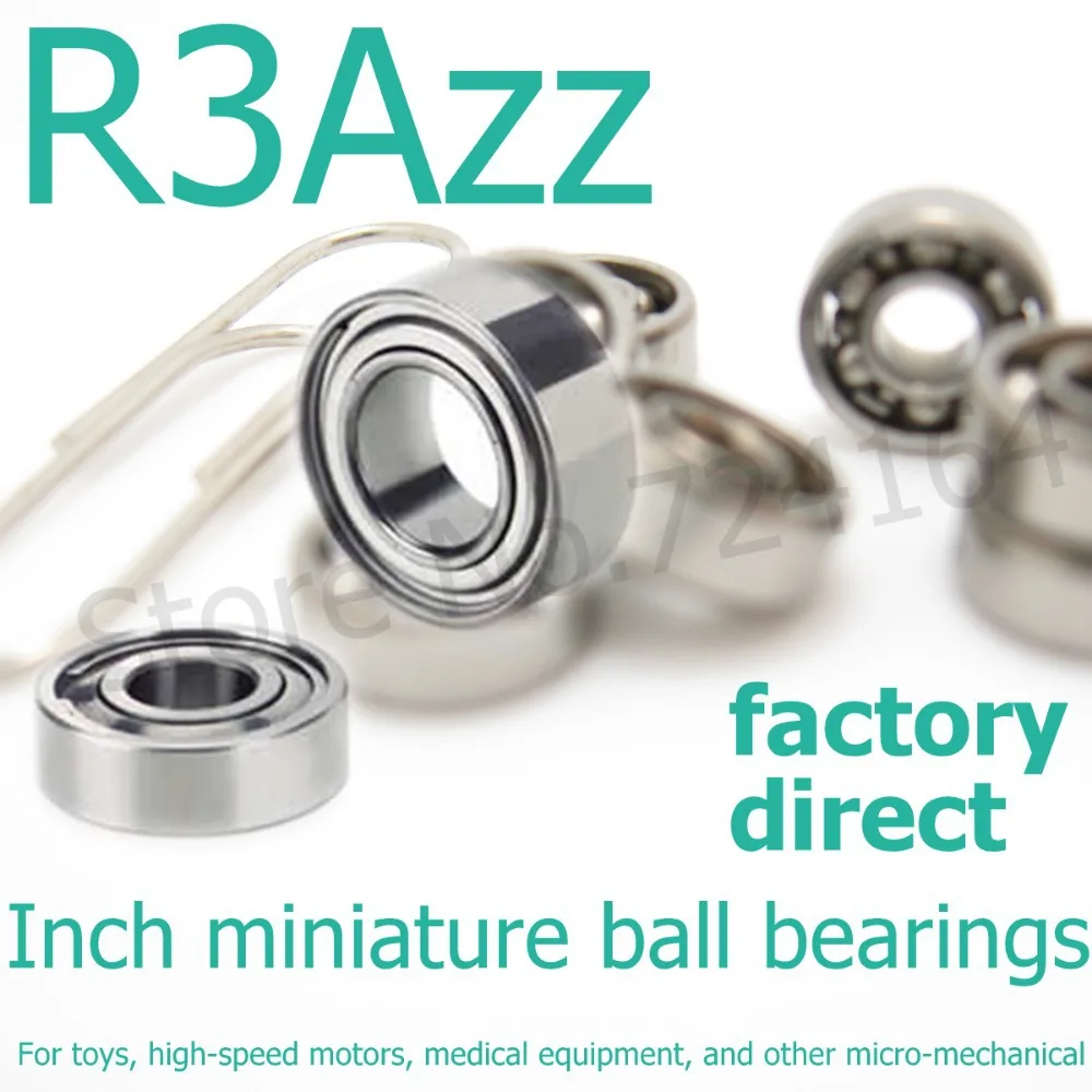 

10PCS R3AZZ bearing 3/16"X5/8"X0.196" 4.763*15.875*4.978 mm Inch miniature shielded deep groove ball bearing