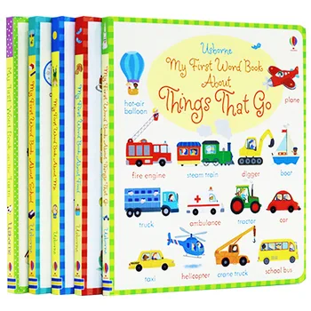 

5 Books/set Usborne English Picture Book Board Book Learn My First Word Book English Dictionary Baby and Kids Early Education