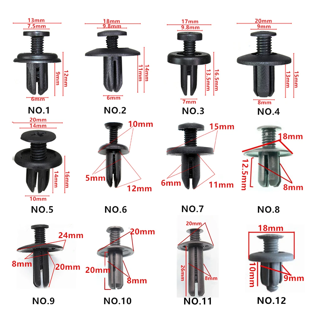 20 шт. Универсальный смешанный автомобильный Бампер Лист пластина крыло багажник пластиковые крепежные зажимы фиксатор набор для Lada все Авто винтовые заклепки