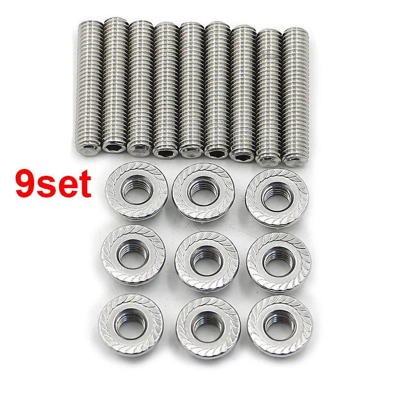 

Pack of 1320 Performance Stainless Exhaust manifold Stud Studs Screw Bolt Kit for Honda Acura B D H F GSR Si Series Engines