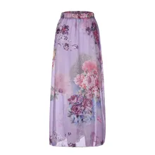 Женское весенне-летнее модное вечернее платье в повседневном стиле с принтом, элегантная плиссированная богемная большая юбка, расклешенная пляжная юбка до щиколотки