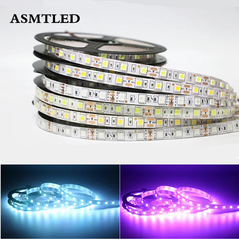 Светодиодная лента 5050 RGB гибкая декоративная Водонепроницаемая LED SMD 12 В