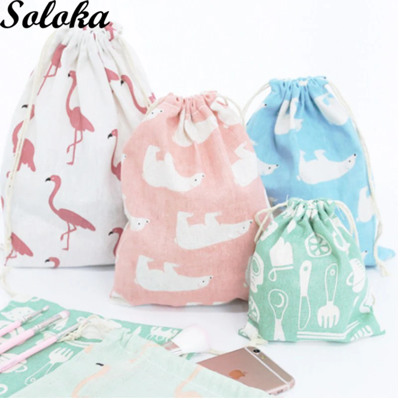 1Pc 5 Type Cotton Non woven Fabric Storage Package font b Drawstring b font font b