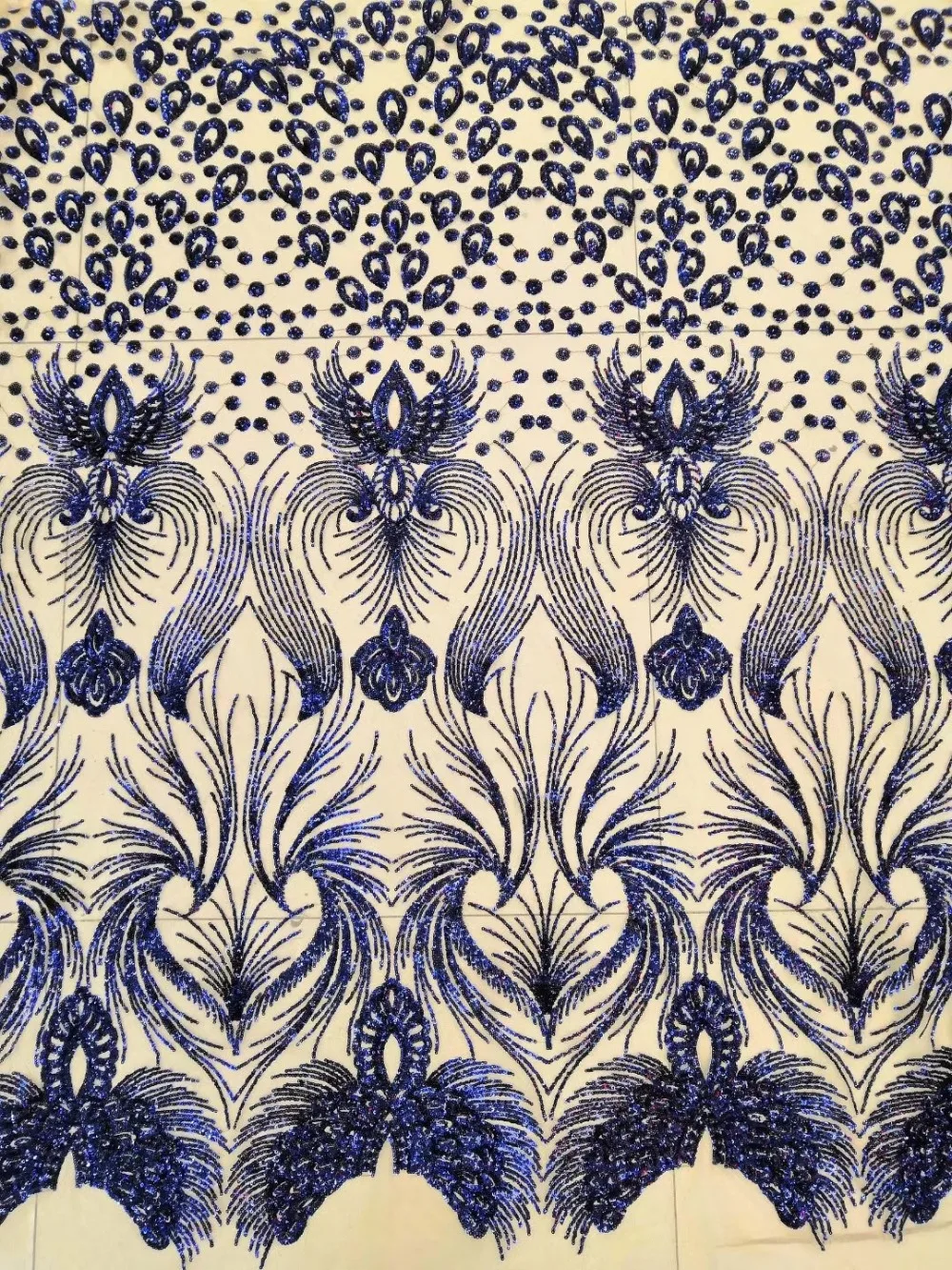 

good looking sequins lace fabric SYJ-1233 bridal lace fabric super quality embroidered lace fabric