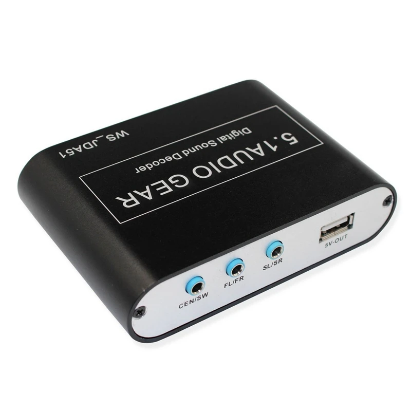  5.1 Decoder Audio Digitale AC3 Ottico per Stereo Surround Analogico HD 2 SPDIF Porte HD Audio Rush 