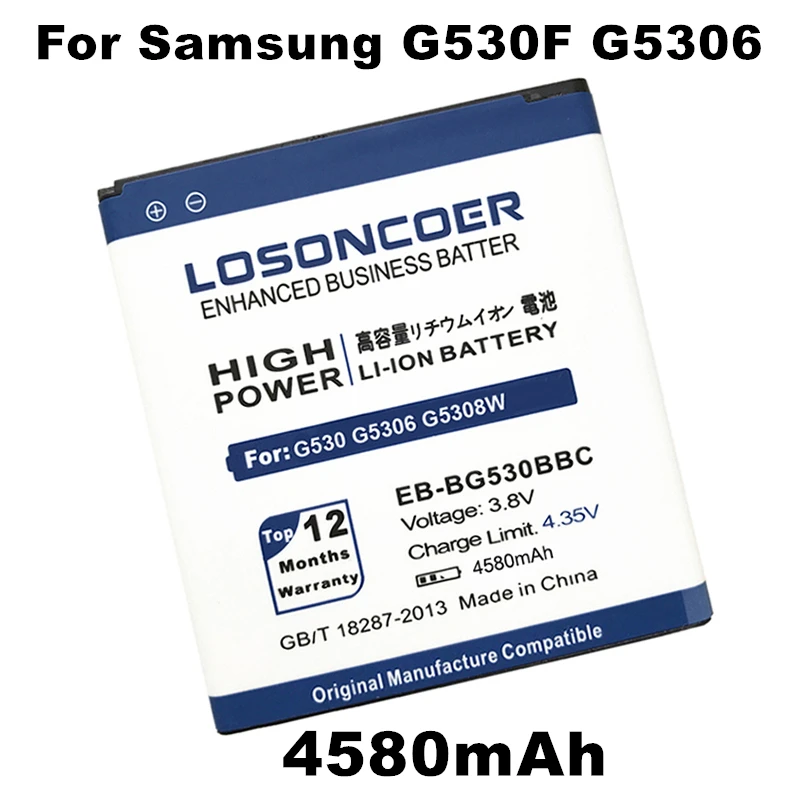 4580mAh EB-BG530BBC EB-BG530BBE For Samsung Grand Prime G530 Battery J3 2016 J5 2015 G530F G530H G530Y G5308 G531 J5008 G5306 | Мобильные