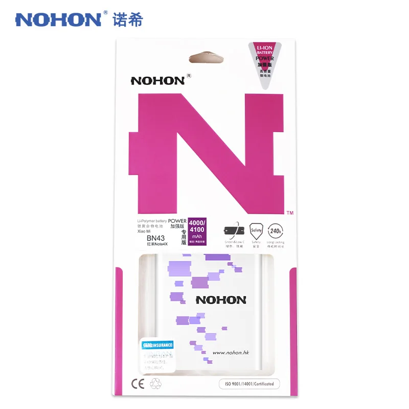 NOHON BN43 BN41 BN45 BN31 BM45 BM46 BM49 BM3B BM3E Батарея для Xiaomi Redmi Note 4X5 4 3 2 mi Max mi x2 mi 8 Замена Батарея