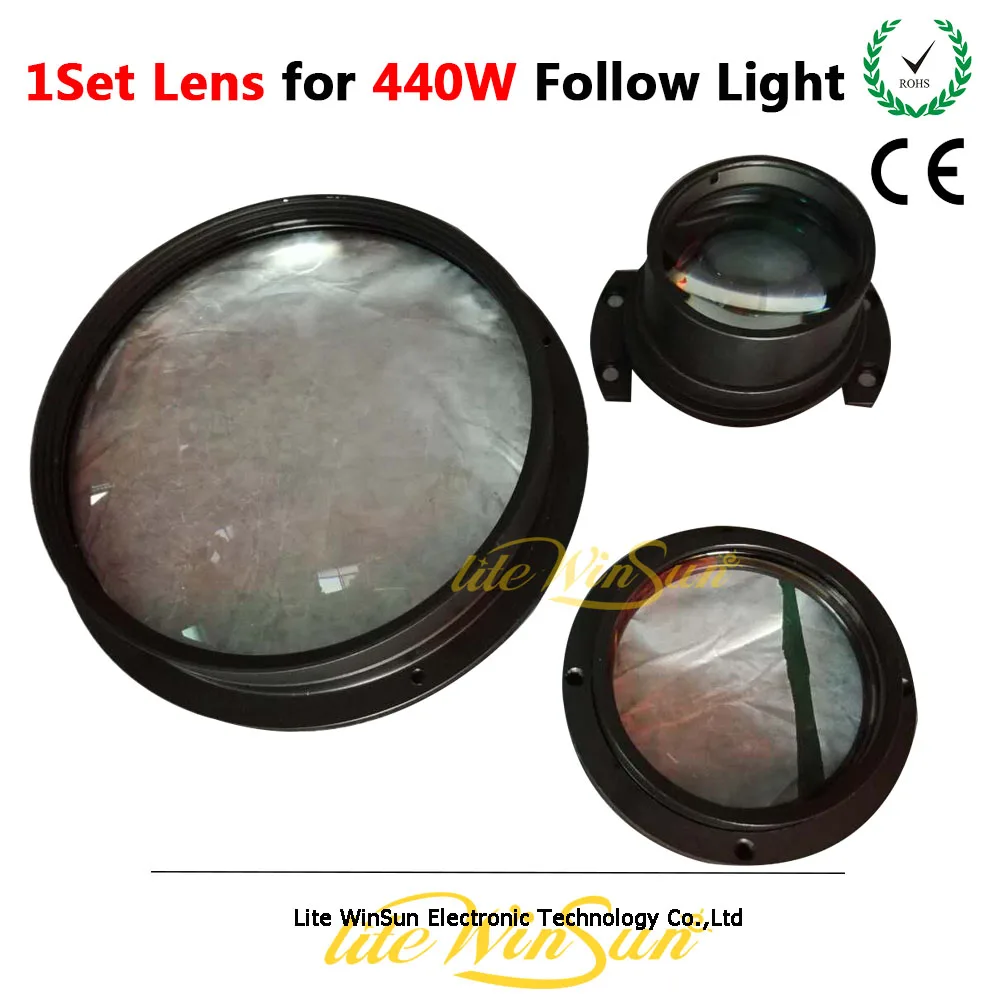 Litewinsune 1set Optical Lens for Follow Spot Lighting LED 440W Replace Accessory Parts Free Ship
