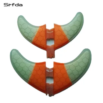 

srfda 4pcs/set surfboard fins for FUTURE FCS II box with fiberglass honey comb material size 2pcsG7+2pcs GL quad surf fins