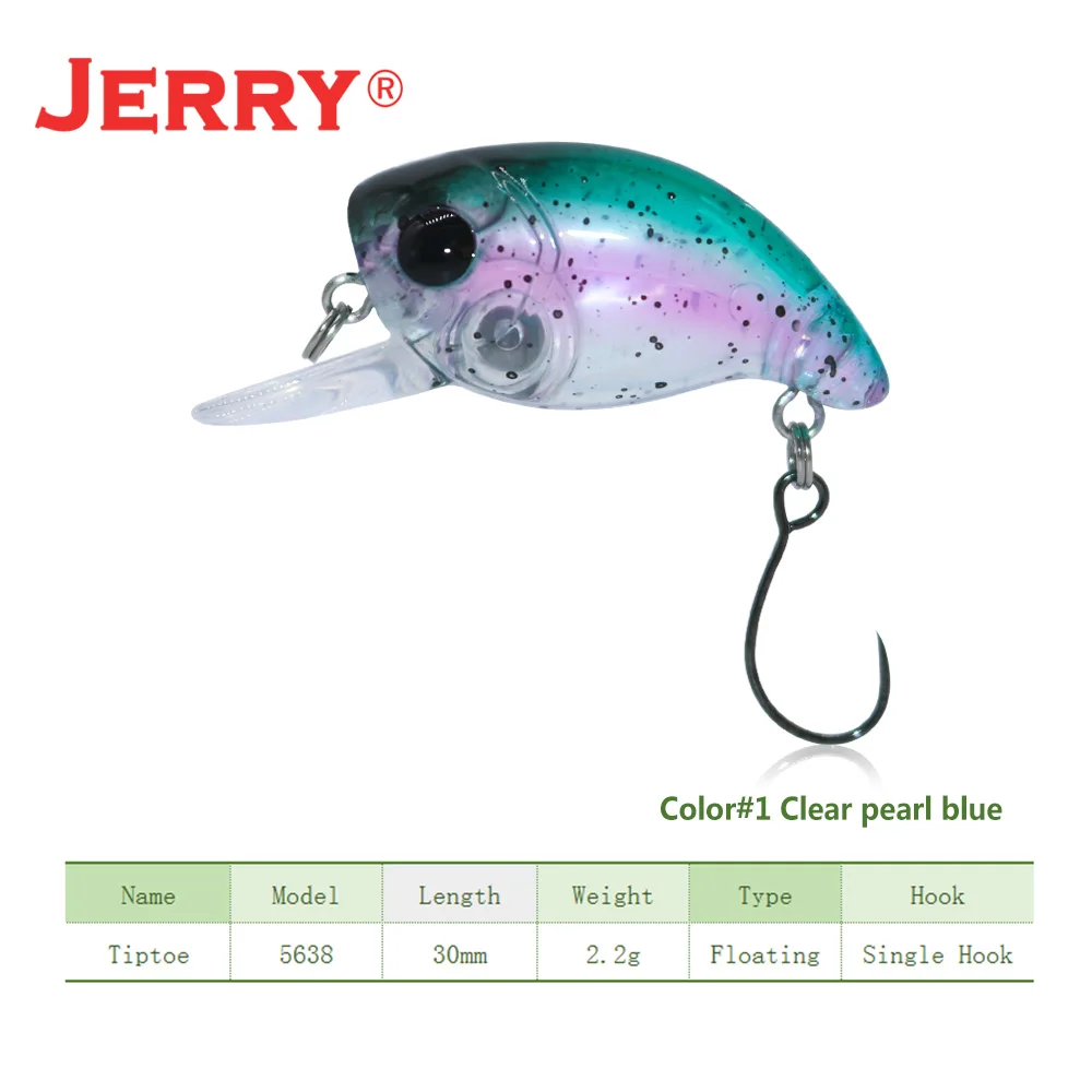 Jerry 3 см область форели микро плавающие воблеры спиннинговые пробки УФ светящиеся цвета озеро окунь речной поток жесткая приманка для рыбалки - Цвет: clear rainbow