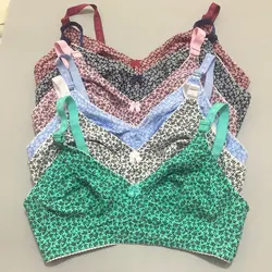 Xiushiren большая грудь без косточек Кружева Bralette бюстгальтеры для Для женщин ретро цветочные Soutien ущелье синий плюс Размеры Ropa подкладке Femenina Z5