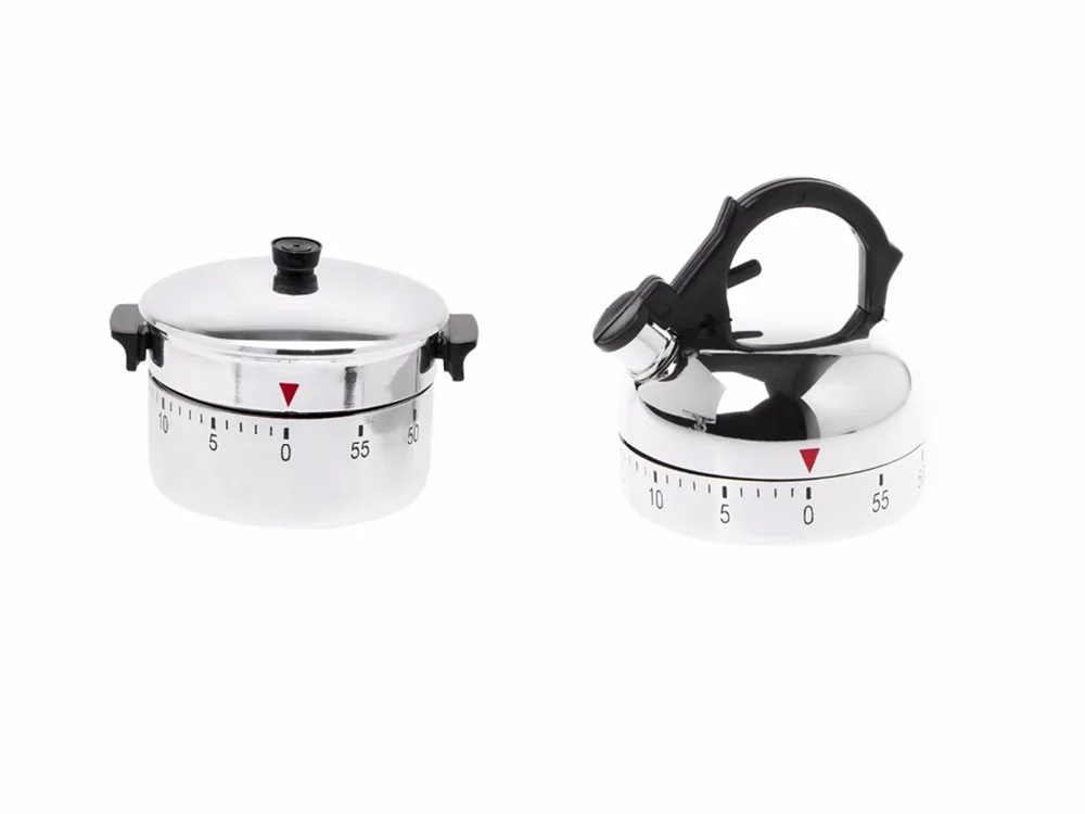 

60-Minute Countdown Kitchen Cooking Mechanical Alarm Timer Clock Kettle Pressure Cooker Shape -M20