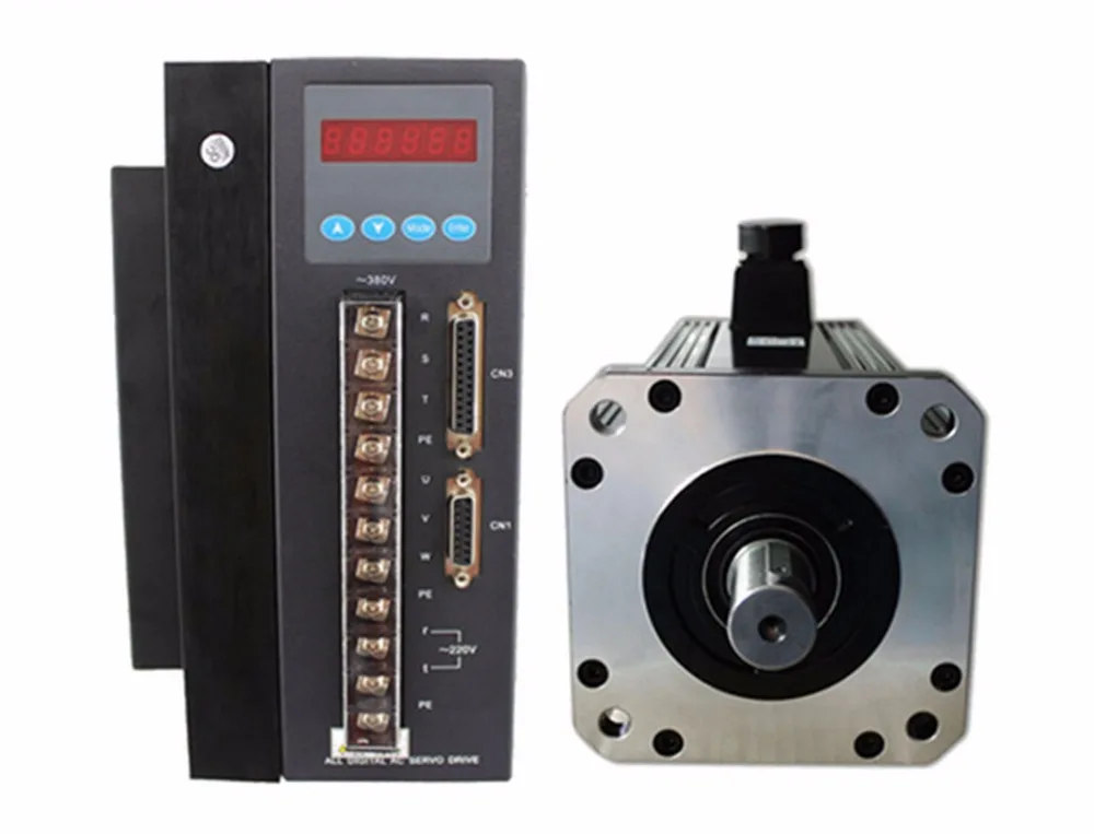 3 фазы 380V 4.5kw 21.5N. m 2000rpm 180mm AC Серводвигатель комплект привода 2500ppr с кабелем 3M |