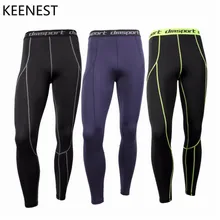KEENEST для мужчин Pro быстросохнущие тренажерные залы длинные штаны спортивные Леггинсы для бега Yogaing колготки для бега плюс размер