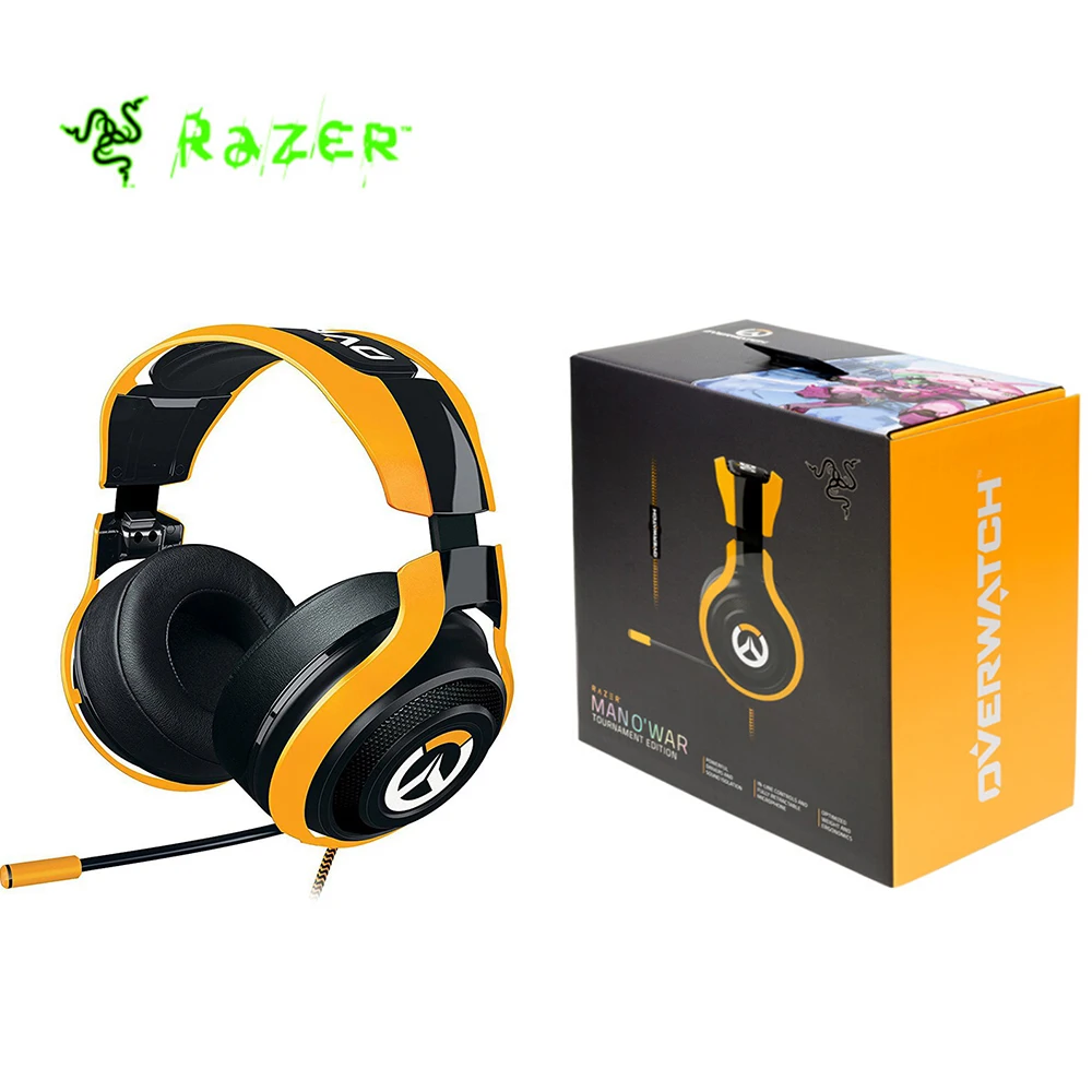 

Razer Man O'War Tournament Edition Analog Gaming Headset wired gaming headset headphone with Mic for PC/Mac/PS4