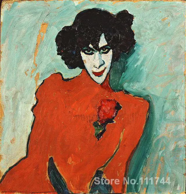 

Modern art abstract Portrait of Alexander Sakharoff by Alexej Von Jawlensky paintings reproduction High quality Hand painted