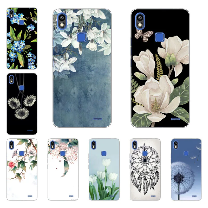 

Infinix Smart 2 HD X609 Case,Silicon White Floral Painting Soft TPU Back Cover for Smart 2 HD X609 Phone protect Bags shell