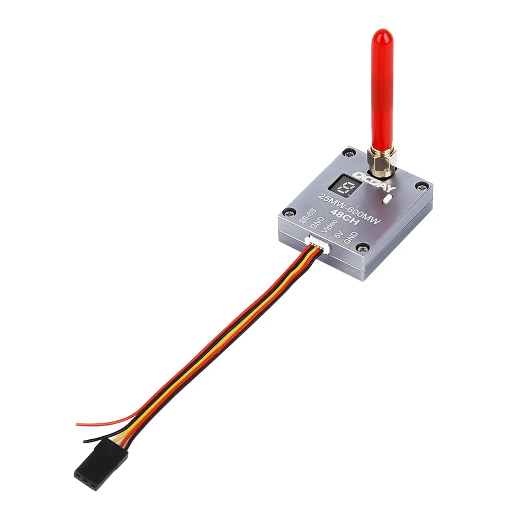 

5645-5945MHz DC7-19V OCDAY 25-600mW 5.8G 48CH 2S-6S FPV Video Audio Transmitter RC SMA Connector PNLO