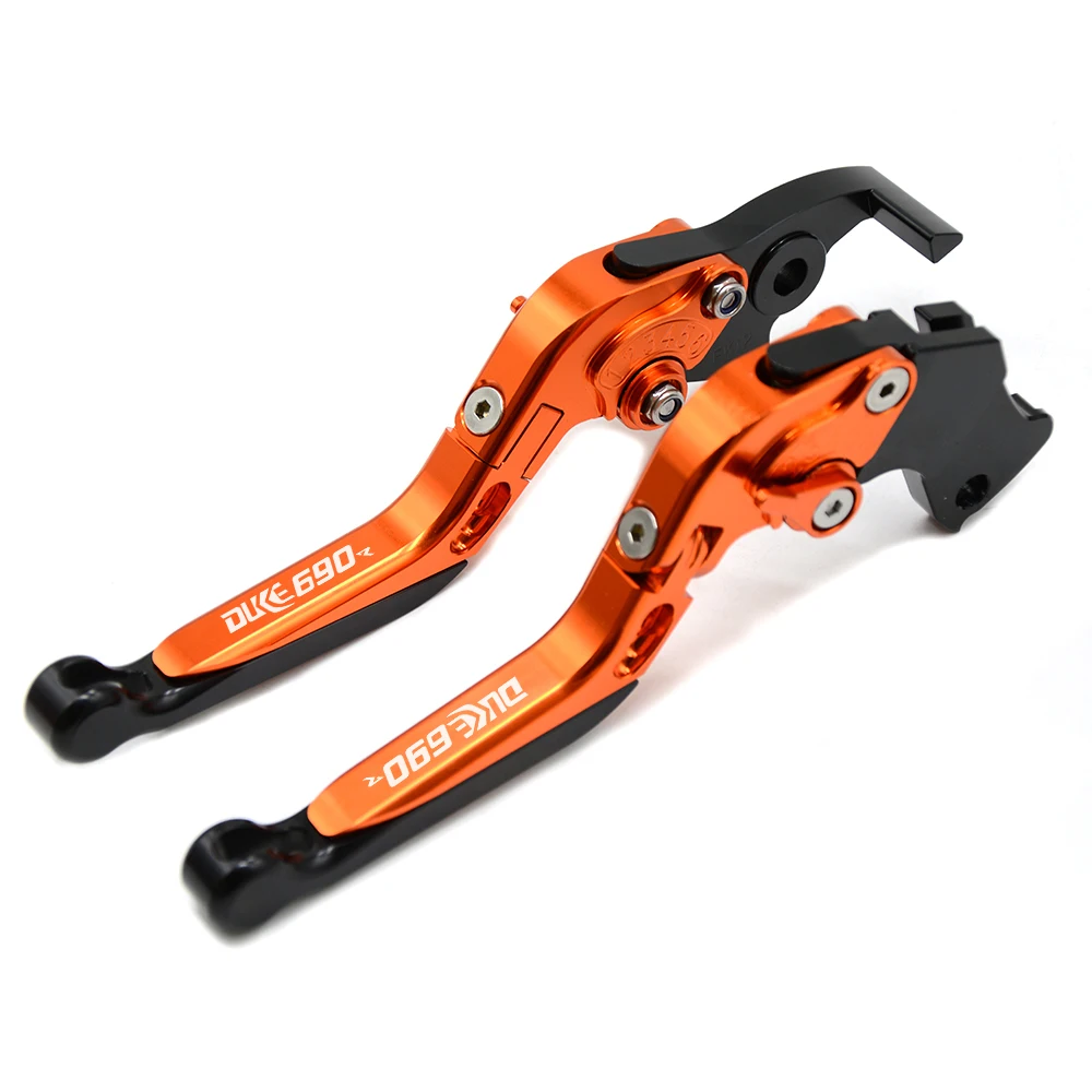 Adjustable Motorcycle Clutch Brake Lever Motorbike CNC Aluminum Brake Clutch Lever with 690 Duke LOGO For KTM 690 Duke 2008-2011
