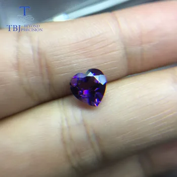 

TBJ,Natural Africa amethyst heart 8mm 1.8ct top quality good color loose gemstone for diy jewelry