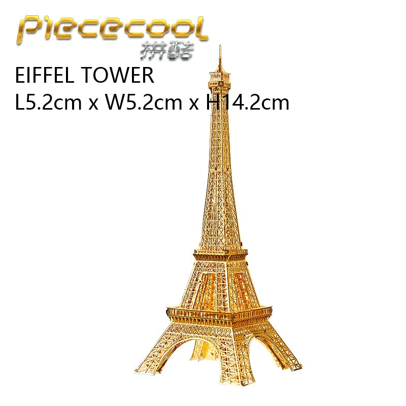PIECECOOL знаменитые здания по всему миру 3D металлическая Сборная модель головоломки Лондонский глаз Нотр-Дам де Пари коллекция