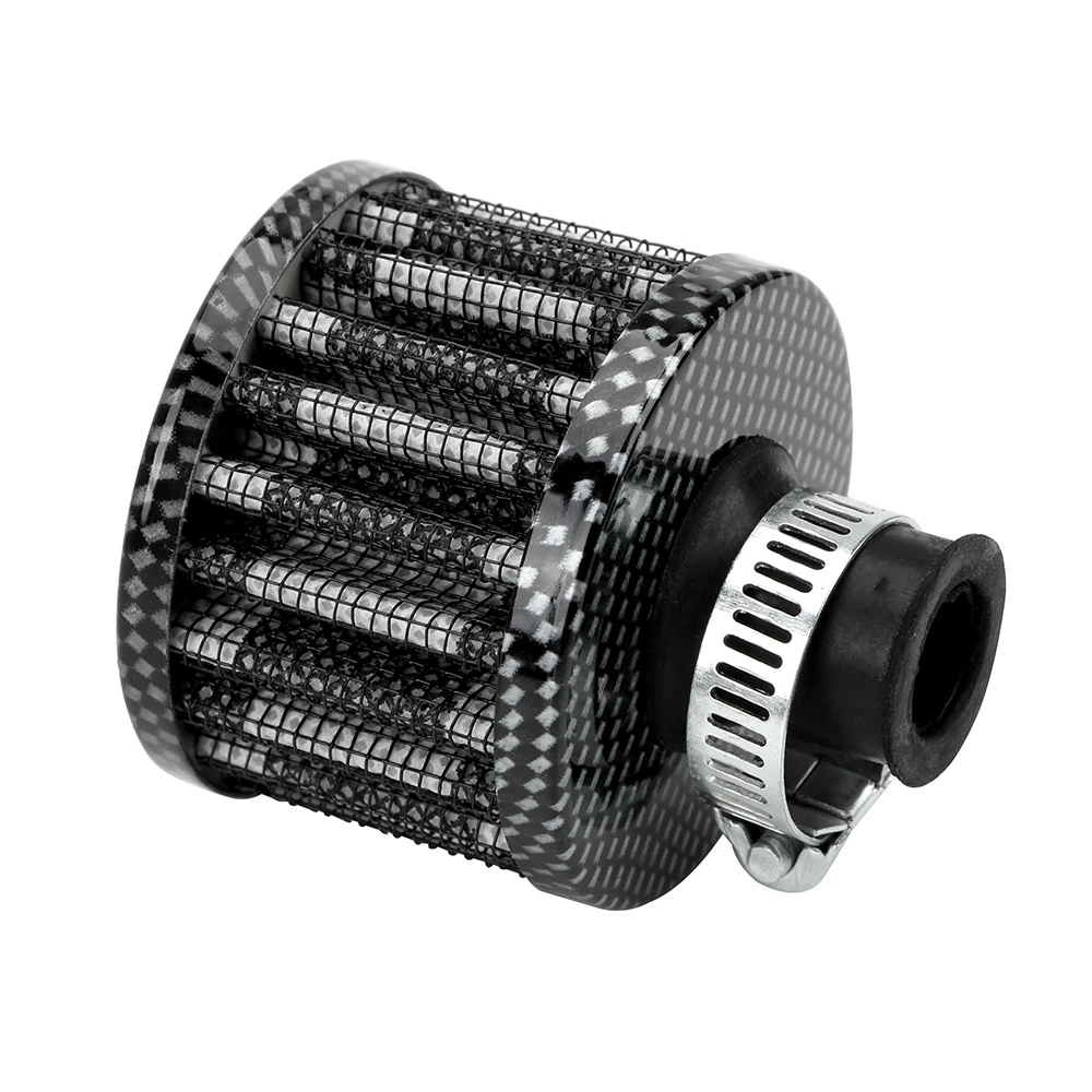 Filtro de aire de la motocicleta de LEEPEE filtros de aire de los automóviles del cigüeñal de la ventilación Turbo 12mm Universal para la entrada de aire frío