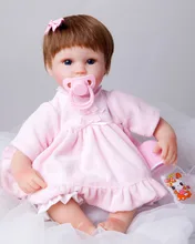 Bebé reborn de 40 cm con camiseta rosa
