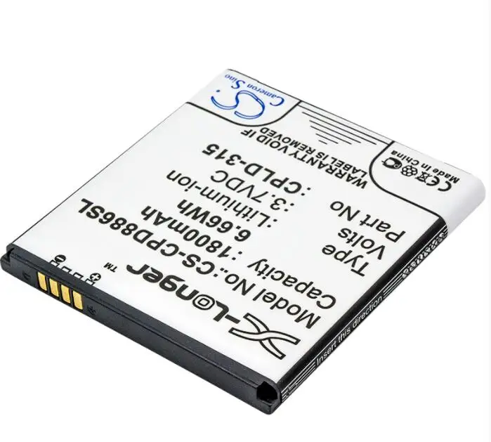 Cameron Sino 1800 Mah Batteria Per Vodafone 889N Smart 4 Smart 4 Turbo Smart 4G Cpld-315 Mobile, Batteria Dello Smartphone